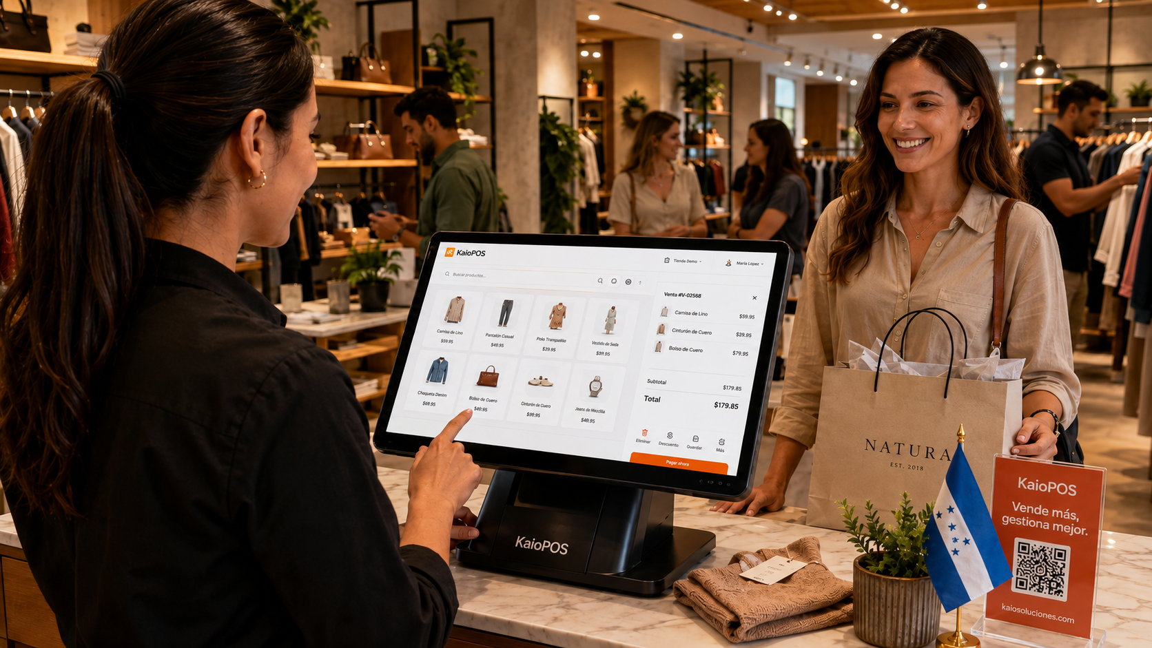 KaioPOS operando ventas y caja en tienda